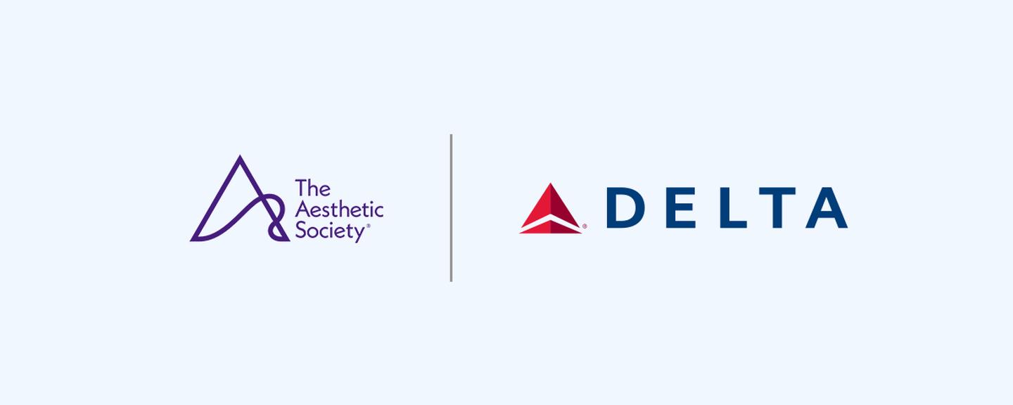 The Aesthetic Society and Delta Air Lines partnership logo